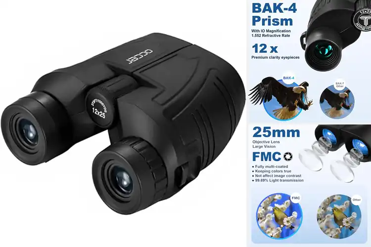 Detailed view of Best 12×25 Binoculars With Large Eyepieces