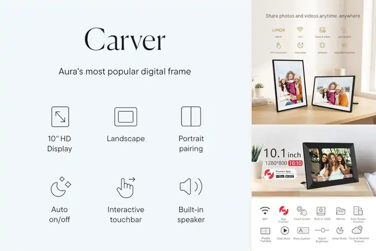 Detailed view of Best Digital Picture Frames With Phone Photo Uploads