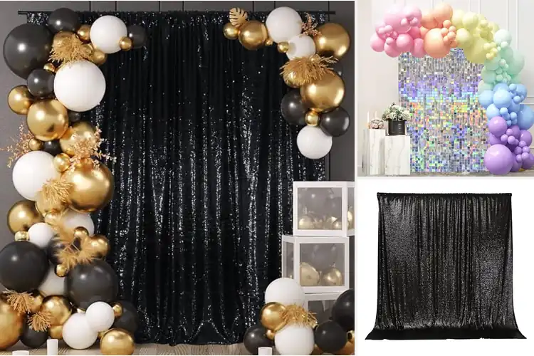 Detailed view of Best Glitter Backdrops: Sparkle Up Your Space with Ease