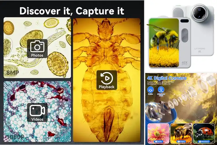 Detailed view of Best LCD Microscopes For Kids STEM Education