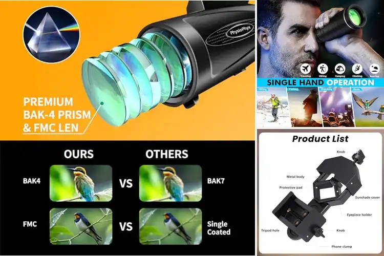 Detailed view of Best Monoculars With Phone Adapters