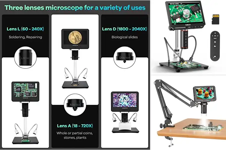Detailed view of Best PCB Repair Microscopes
