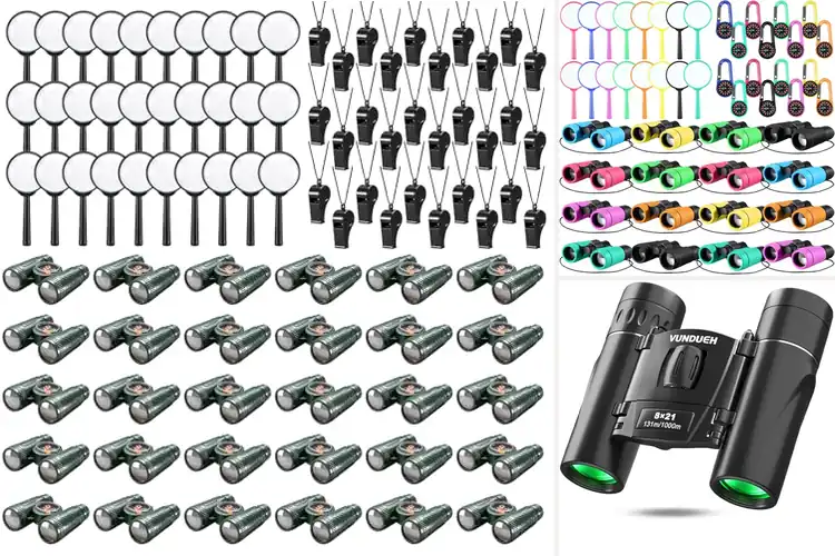 Detailed view of Best Value Mini Binoculars With Accessories Set